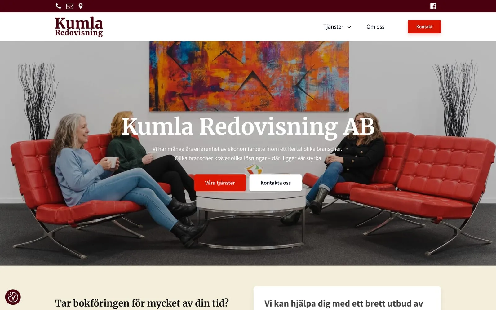 Startsidan på kumlaredovisning.se