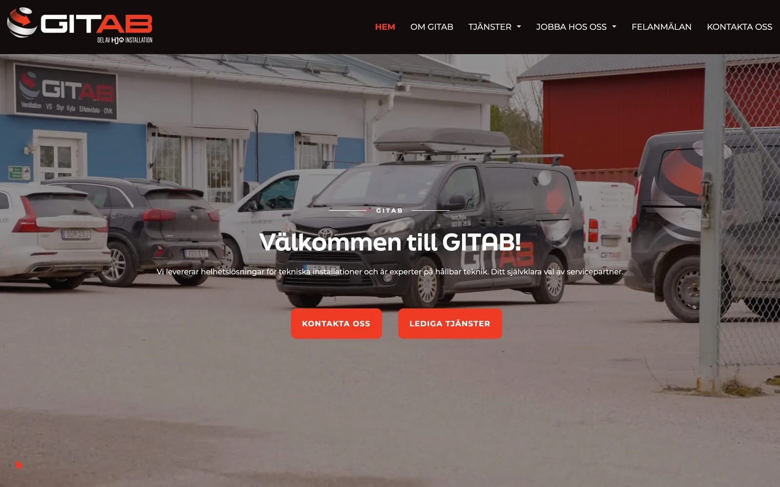 Startsidan på git-ab.se