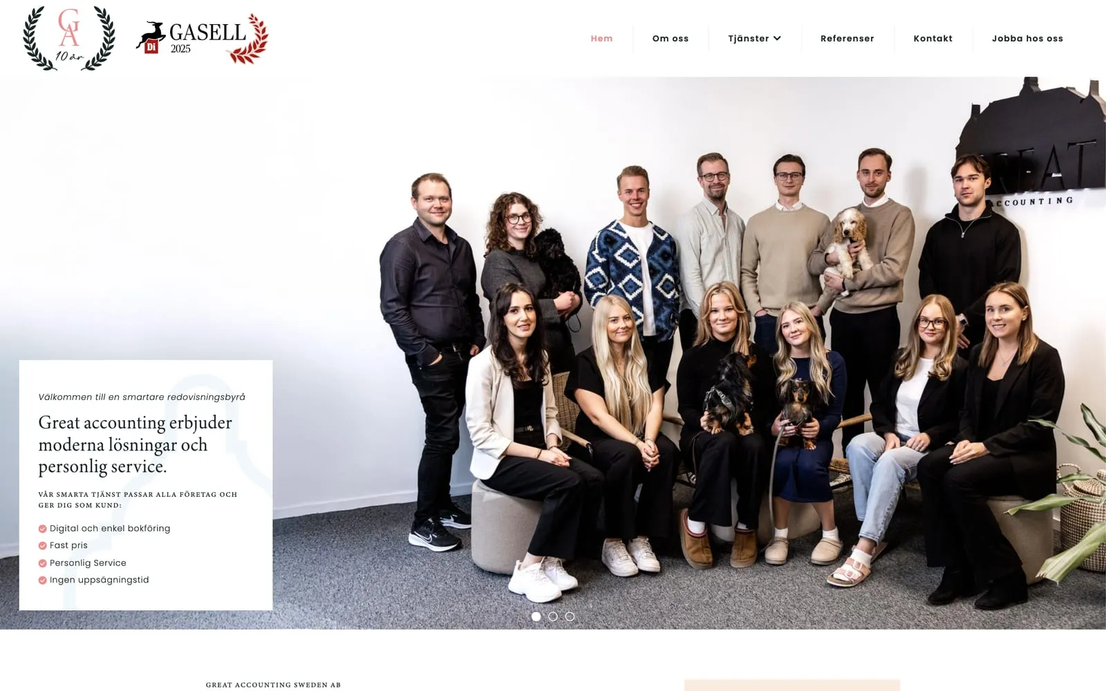 Startsidan på greataccounting.se